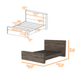 Monroe Rectangle Full Bed Frame Dark Brown - Home Elegance USA