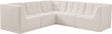 Relax - Modular Sectional 5 Piece - Cream - Modern & Contemporary