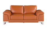 Top Grain Italian Leather Loveseat Home Elegance USA