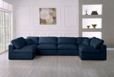 Plush - Cloud Modular Sectional 6 Piece - Navy - Home Elegance USA