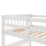 Stairway Twin-Over-Full Bunk Bed with Drawer, Storage and Guard Rail for Bedroom, Dorm, for Adults, White color(OLD SKU :LP000219AAK) Home Elegance USA