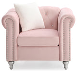 Glory Furniture Raisa G864A-C Chair , PINK - Home Elegance USA