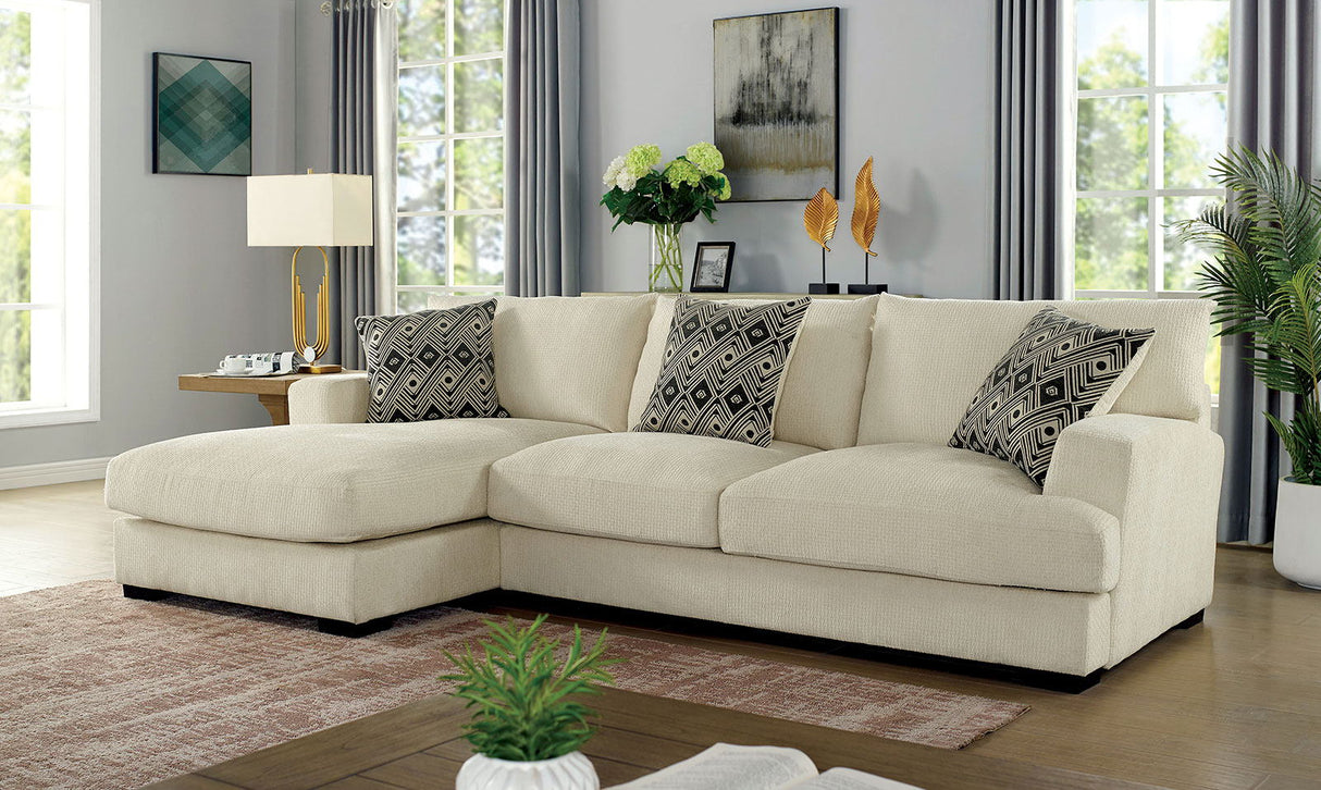 Kaylee - L-Shaped Sectional - Beige - Home Elegance USA