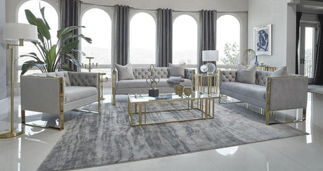Eastbrook - 3 Piece Living Room Set - Pearl Silver - Home Elegance USA