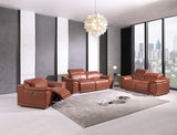 Global United Genuine Italian Leather Power Reclining Loveseat