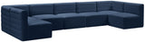 Quincy - Modular Sectional 7 Piece - Navy - Fabric - Home Elegance USA