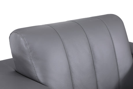 Global United Top Grain Italian Leather  Sofa Home Elegance USA