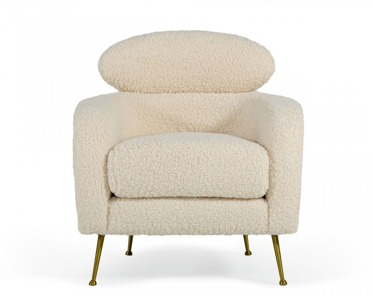 Modrest Altura Modern Faux Fur Lounge Chair - Home Elegance USA