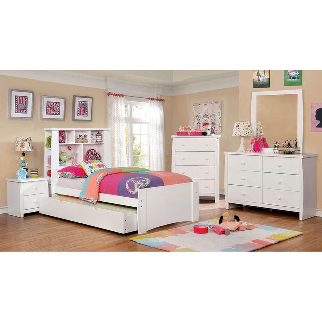 Marlee - 4 Piece Twin Bedroom Set - White - Home Elegance USA