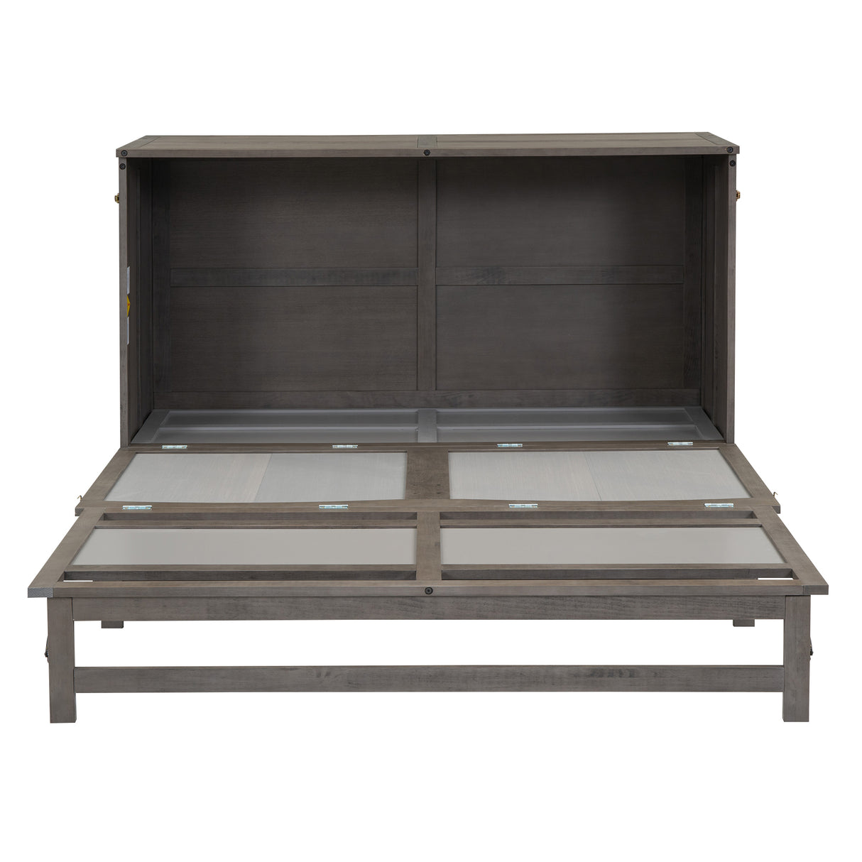 Queen Size Murphy Bed with Built-In Charging Station, Antique Grey(Expected Arrival Time: 8.9) - Home Elegance USA