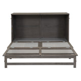 Queen Size Murphy Bed with Built-In Charging Station, Antique Grey(Expected Arrival Time: 8.9) - Home Elegance USA