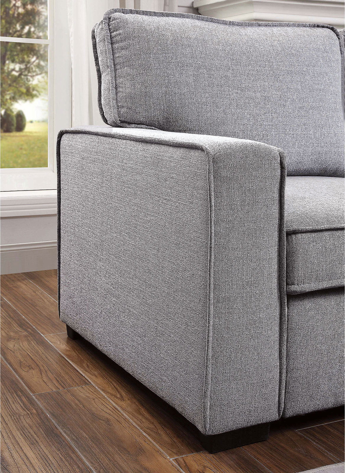 Ines - Sectional - Gray - Home Elegance USA