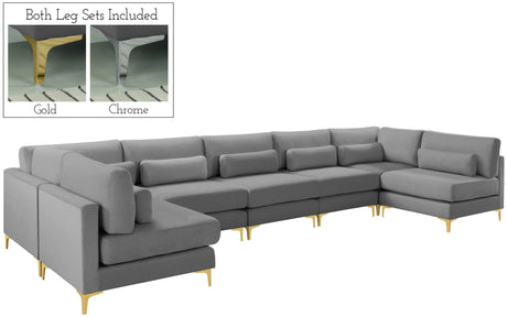 Julia - Modular Sectional 7 Piece - Gray - Home Elegance USA