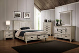 Franco - 5 Piece Eastern King Storage Bedroom Set - White - Home Elegance USA