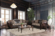 Quirino - Sofa & Loveseat - Light Brown / Dark Brown