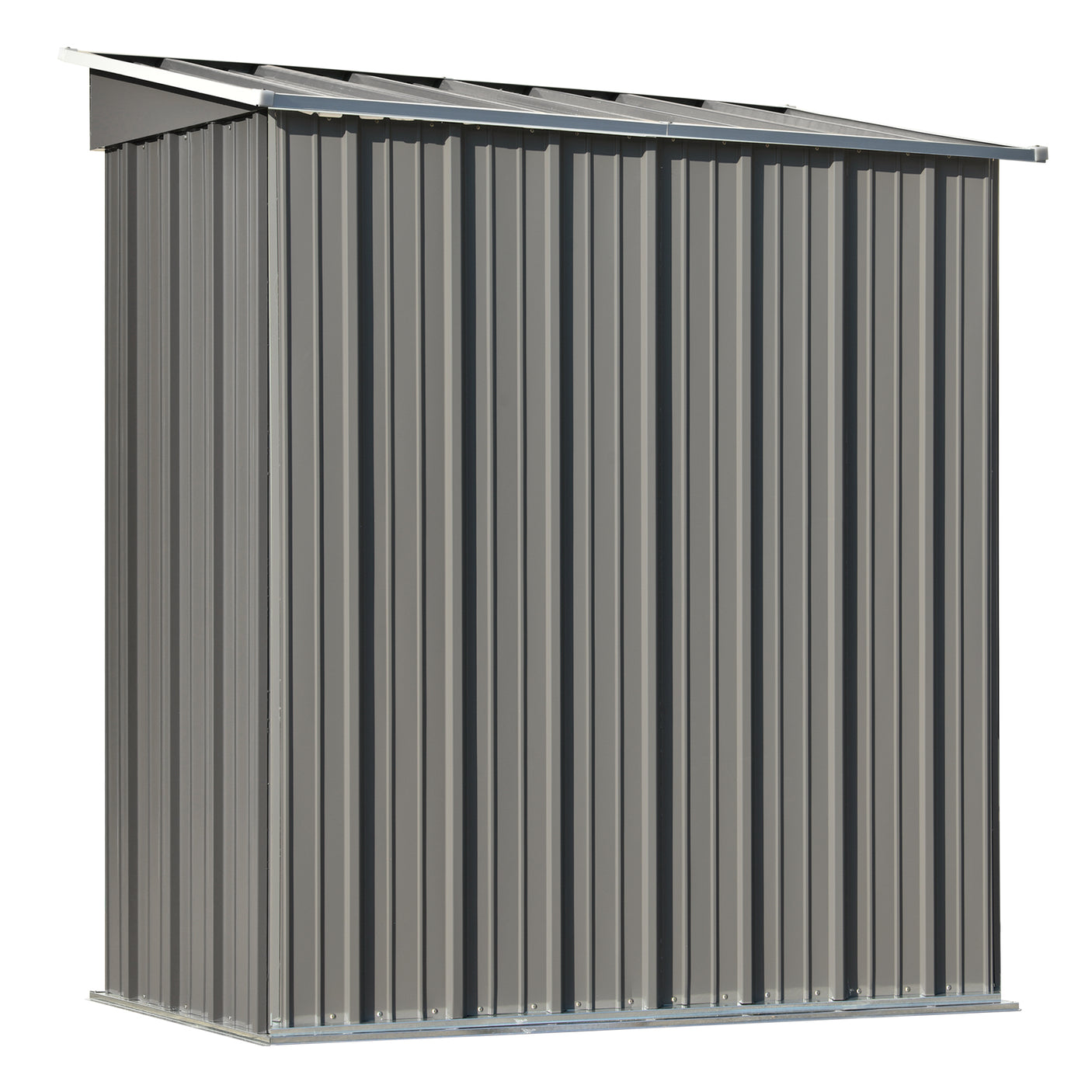 TOPMAX Patio 5ft Wx3ft. L Garden Shed, Metal Lean-to Storage Shed with Lockable Door, Tool Cabinet for Backyard, Lawn, Garden, Gray
