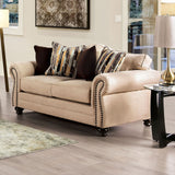 Kailyn - Sofa & Loveseat - Sand / Brown - Home Elegance USA