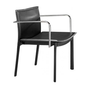Gekko Conference Chair Set of 2 PU Upholstery & Chrome Arms | Zuo Modern
