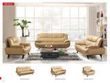 405 Contemporary Sofa And Loveseat In Beige/Brown Color By Esf Furniture - ESF Furniture