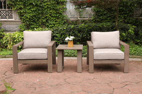 3 Piece Seating Group with Cushions, Wood Grained - B010S00097 - image - 1