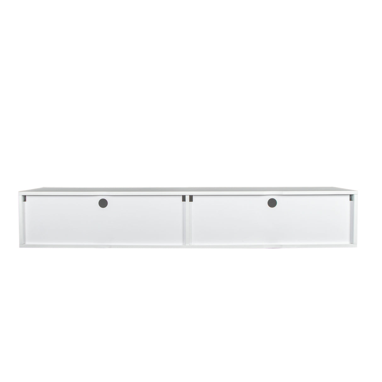 180 Wall Mounted Floating 80" relief TV Stand with 20 Color LEDs White Home Elegance USA