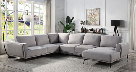 Laufen - J-shaped Sectional - Gray - Home Elegance USA