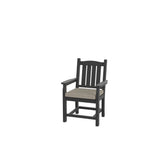 HDPE Dining Chair, Gray, With Cushion, Set of 2