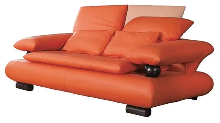 410 Contemporary Sofa and Loveseat in Orange Color by ESF Furniture ESF Furniture