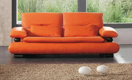 410 Contemporary Sofa And Loveseat In Orange Color | ESF