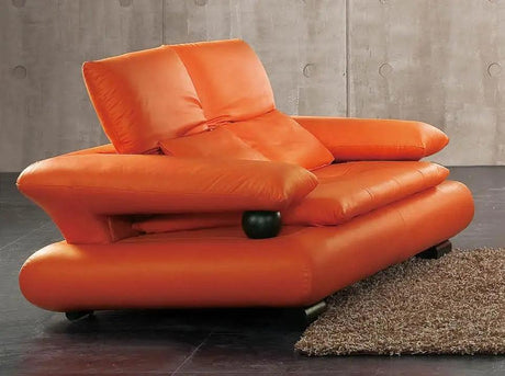 410 Contemporary Sofa And Loveseat In Orange Color | ESF