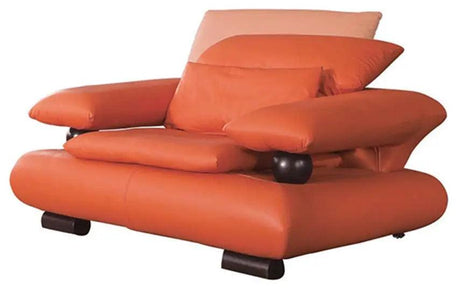 410 Contemporary Sofa And Loveseat In Orange Color | ESF