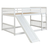 Full over Full bunkbed with Slied for white color - Home Elegance USA