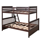 Twin-Over-Full Bunk Bed with Ladders and Two Storage Drawers(Espresso)( old sku:LT000165AAP） - Home Elegance USA