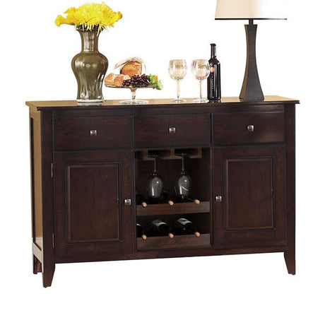 Homelegance - Crown Point Server In Warm Merlot - 1372-40