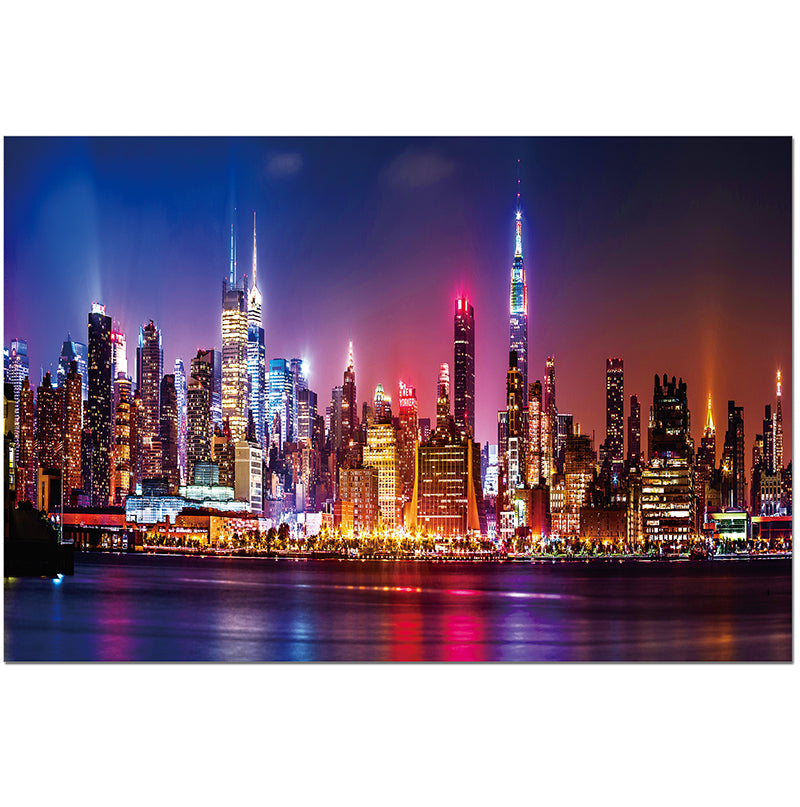 Oppidan Home "Big City Evening Skyline (32"H x 48"W)