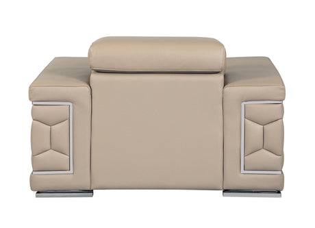Top Grain Italian Leather Chair - Home Elegance USA