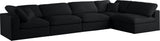 Plush - Cloud Modular Sectional 5 Piece - Black - Home Elegance USA