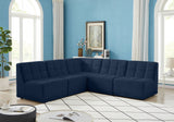 Relax - Modular Sectional 5 Piece - Navy - Home Elegance USA