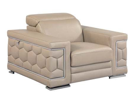 Top Grain Italian Leather Chair - Home Elegance USA