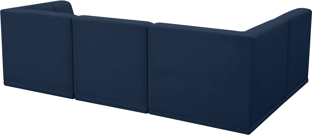 Relax - Modular Sectional 4 Piece - Navy - Home Elegance USA