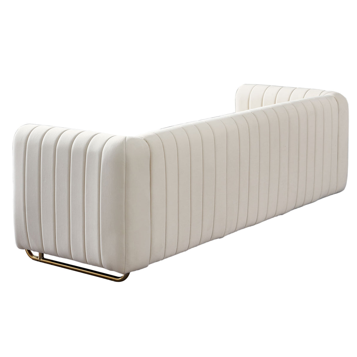 Modern velvet sofa beige color - Home Elegance USA