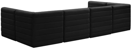 Quincy - Modular Sectional 6 Piece - Black - Fabric - Home Elegance USA