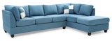 Glory Furniture Malone G638B-SC Sectional ( 3 Boxes) , AQUA - Home Elegance USA