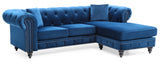 Glory Furniture Nola G0351B-SC Sofa Chaise ( 3 Boxes ) , NAVY BLUE - Home Elegance USA