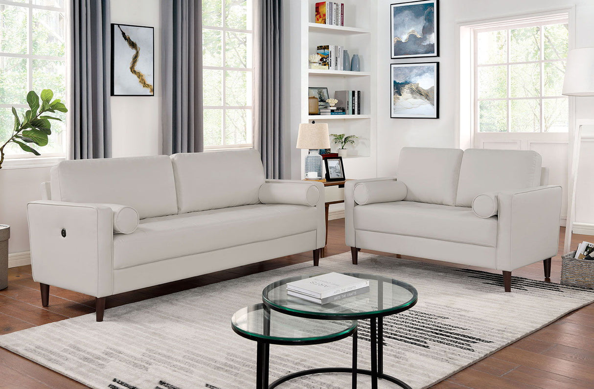 Horgen - Sofa & Loveseat - Off-White - Home Elegance USA