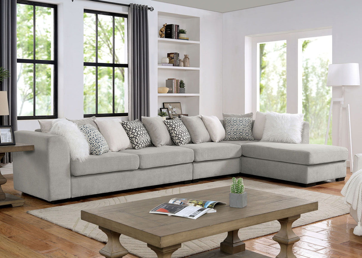 Leandra - Sectional With Armless Chair - Home Elegance USA