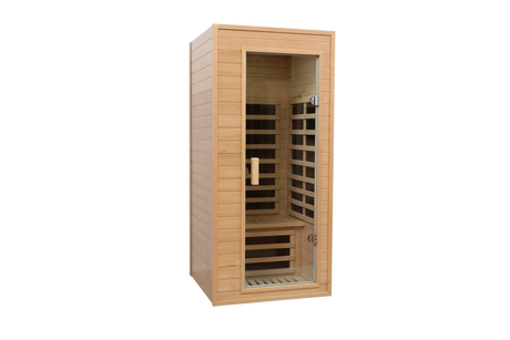 One person standard hemlock far infrared indoor sauna room