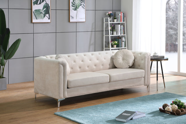 Glory Furniture Pompano G898A-S Sofa ( 2 Boxes ) , IVORY Home Elegance USA