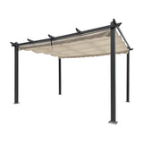 13 x 10 Ft Outdoor Patio Retractable Pergola With Canopy Sun shelter Pergola for Gardens,Terraces,Backyard