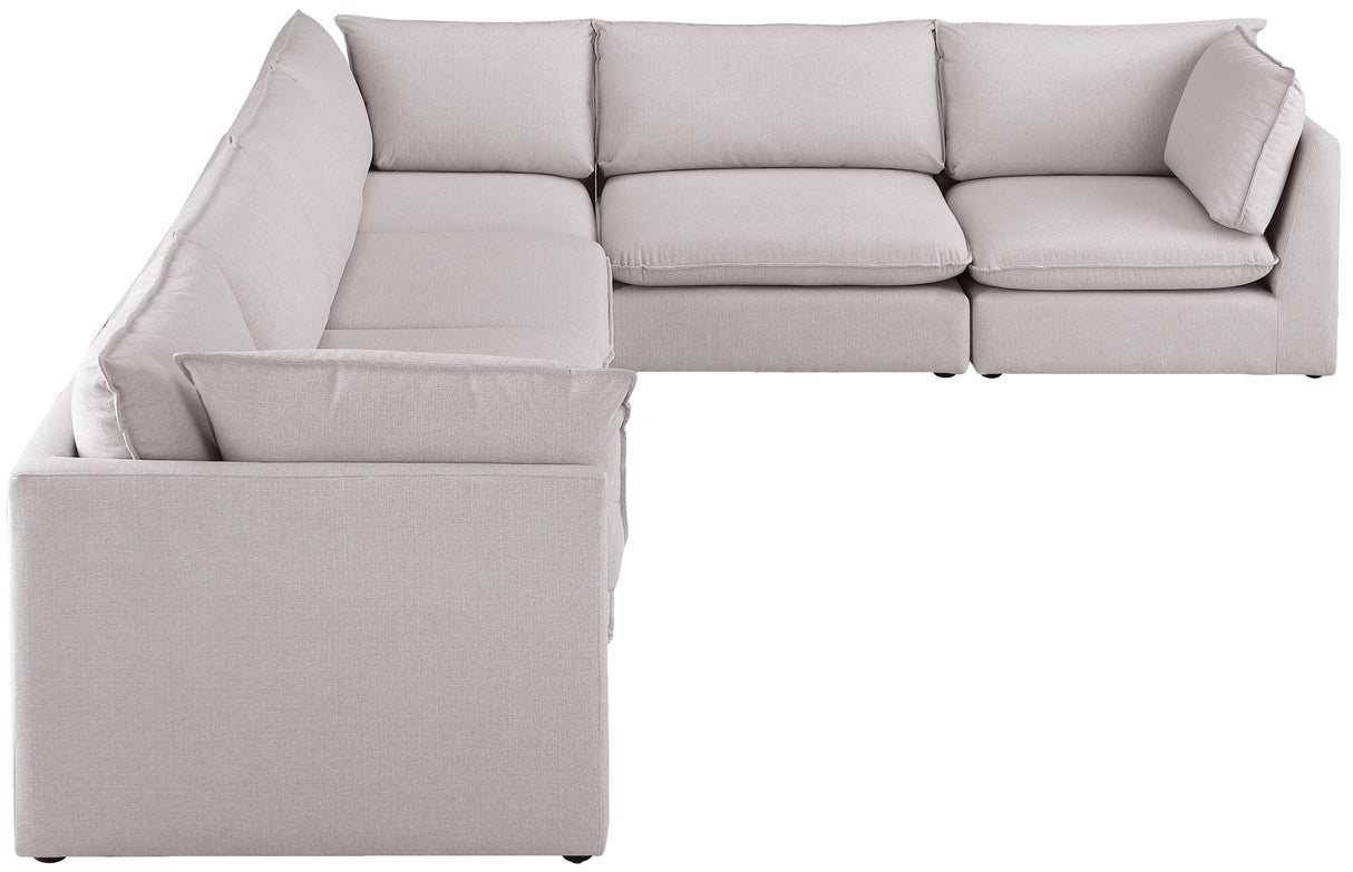 Mackenzie - Modular Sectional 6 Piece - Beige - Modern & Contemporary - Home Elegance USA